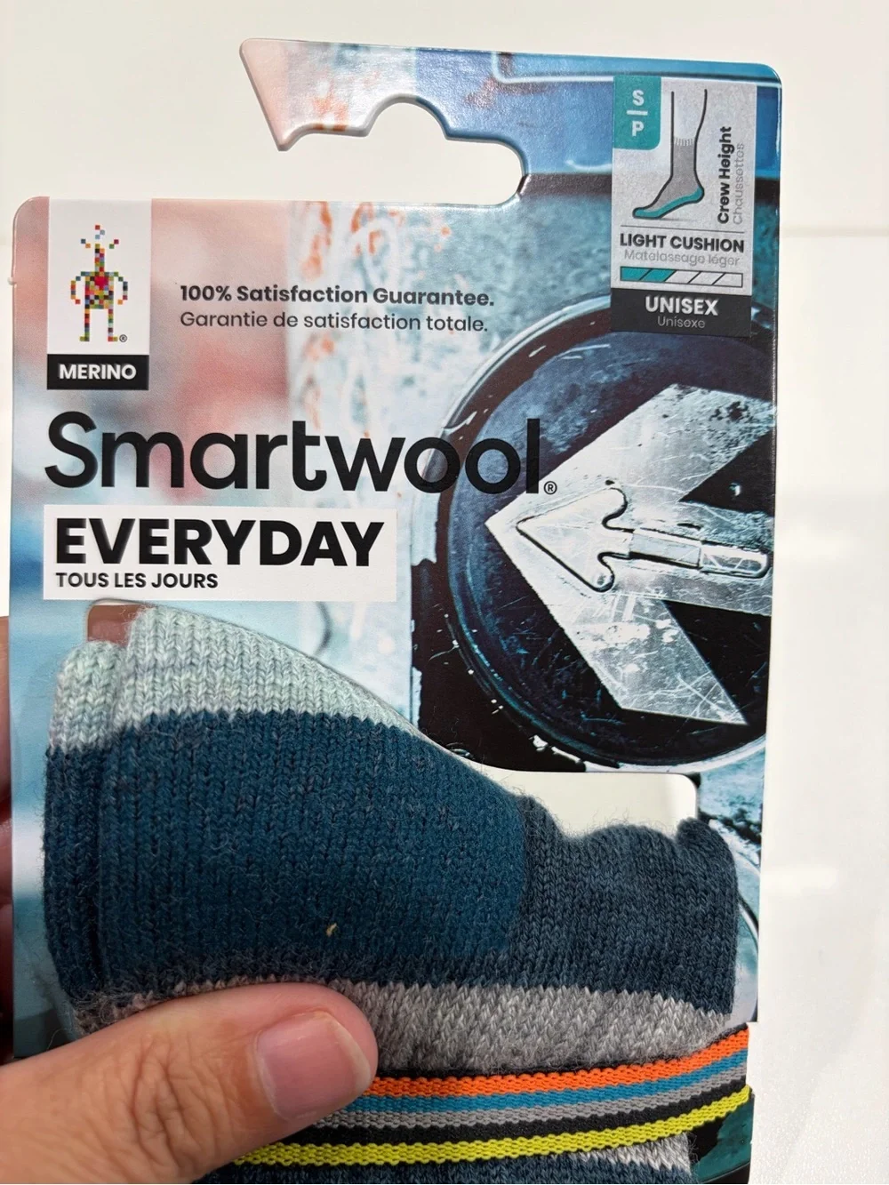 SmartWool Men's Small Everyday Barnsley Sweater Socks Blue Green NWT Stripes
